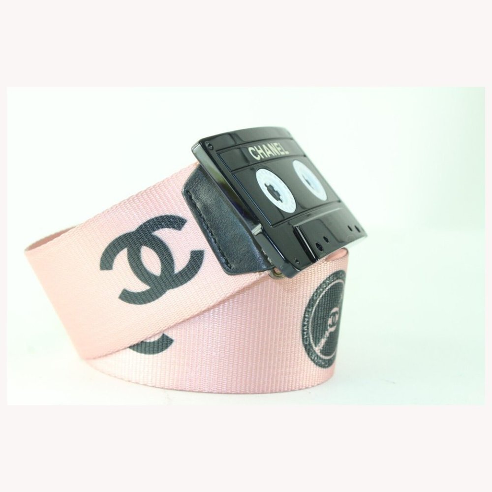 Chanel 04P Size 75/30 Pink Cassette Tape Belt 1CC615K - Picture 4 of 12